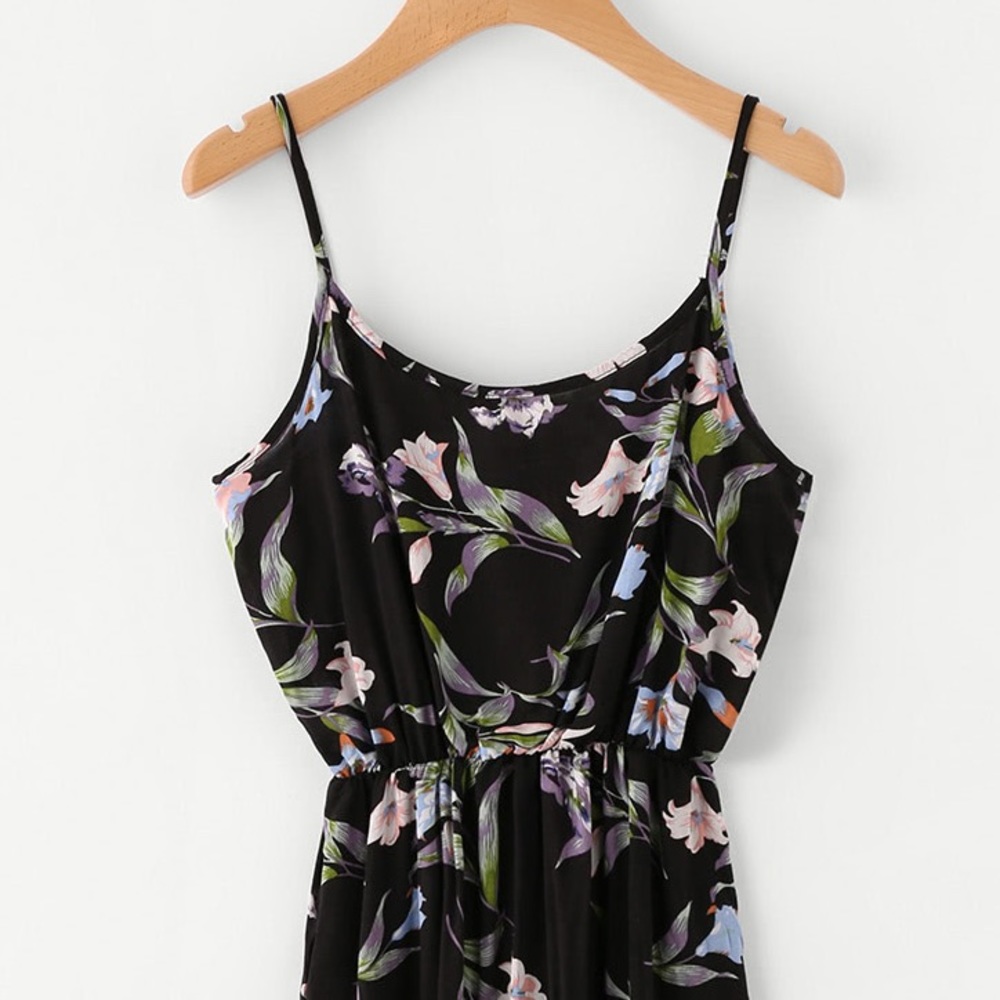 🆕🌹black floral Cami maxi dress - Picture 3 of 5